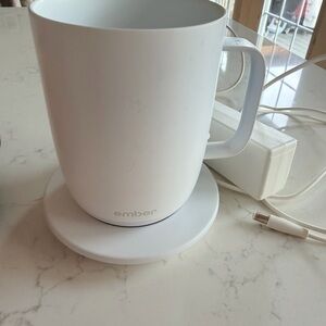 Ember White Temperature Control Mug with Charging Coaster